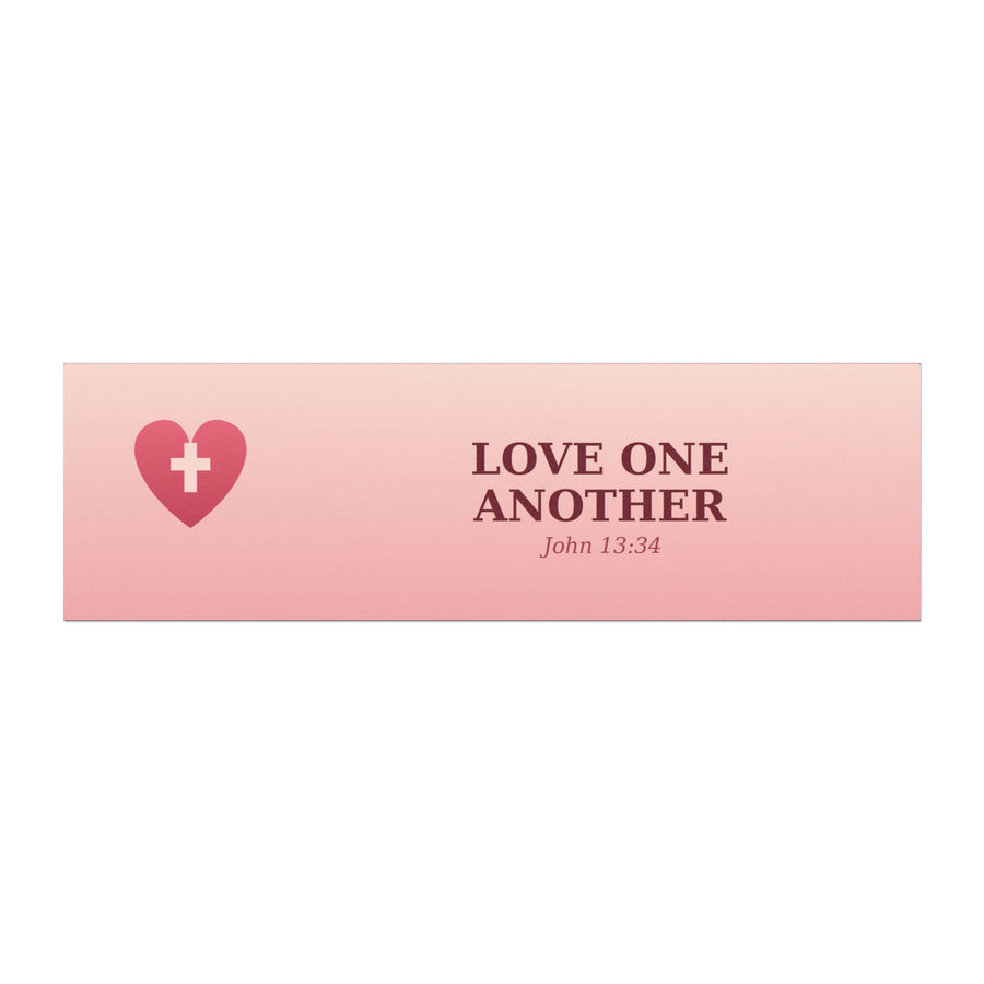 Love One Another Car Magnet — John 13:34 Christian Faith Bumper Sticker