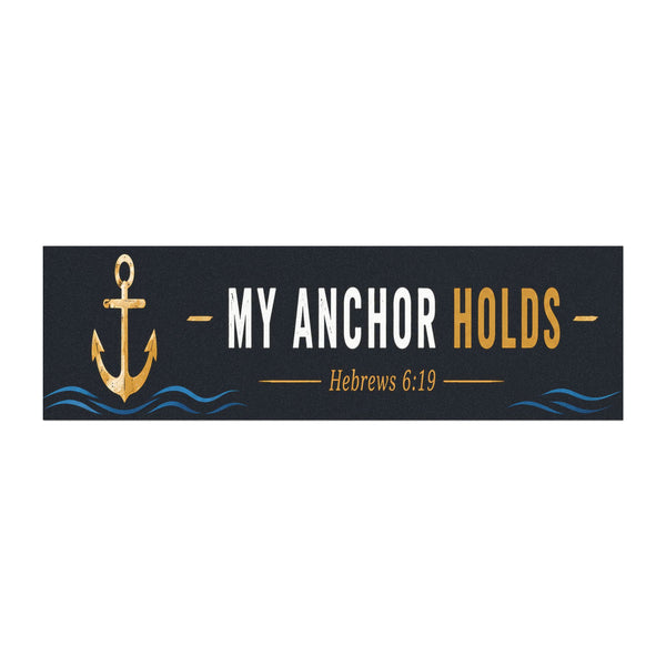 My Anchor Holds Car Magnet — Christian Scripture Hebrews 6:19 Nautical Religious Bumper Magnet