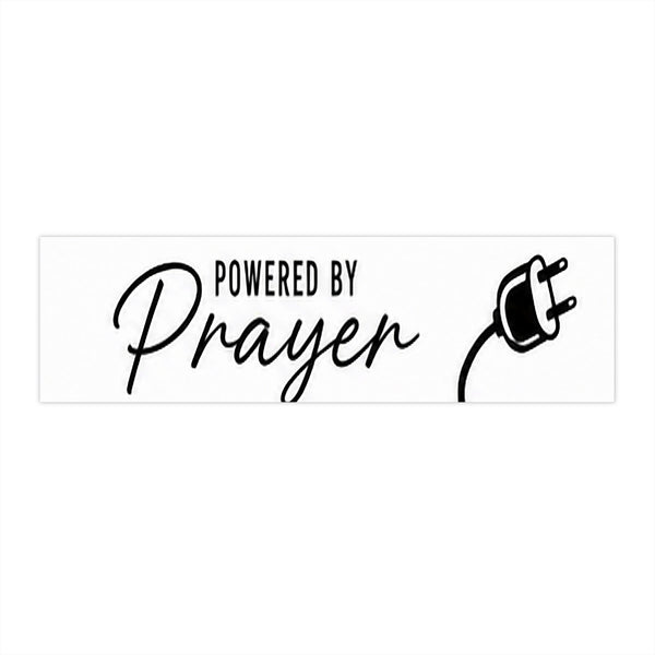 Powered by Prayer Bumper Sticker — Faith-Inspired Religious Vinyl Decal