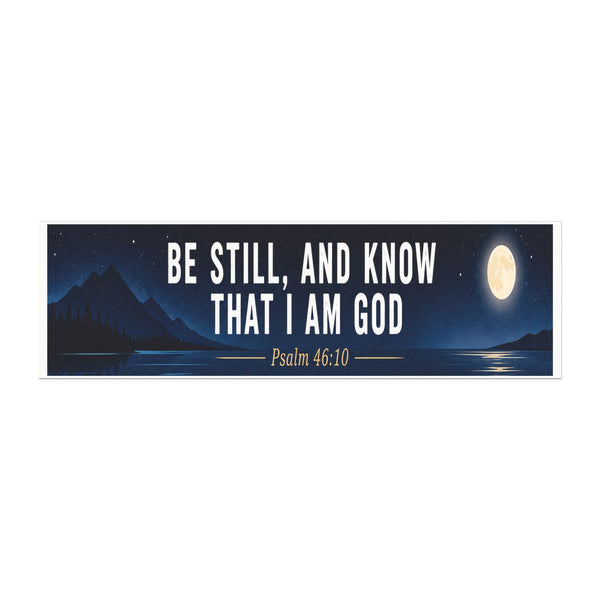 Psalm 46:10 Car Magnet — "Be Still, and Know That I Am God" Scenic Night Sky