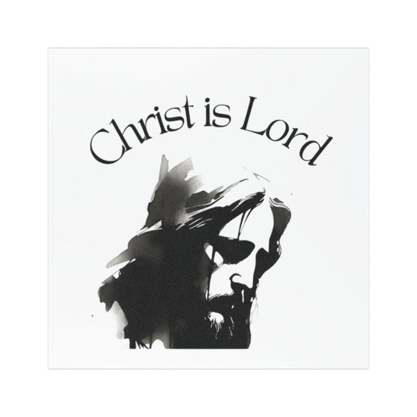 Car Magnet - "Christ is Lord" Jesus Silhouette Religious Car Decal