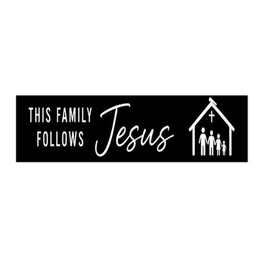 This Family Follows Jesus Bumper Sticker